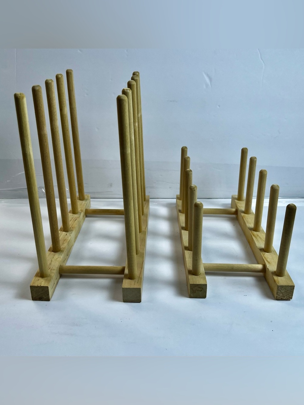 Wooden Plate and Lid Drying /organization Rack - Natural sku 88